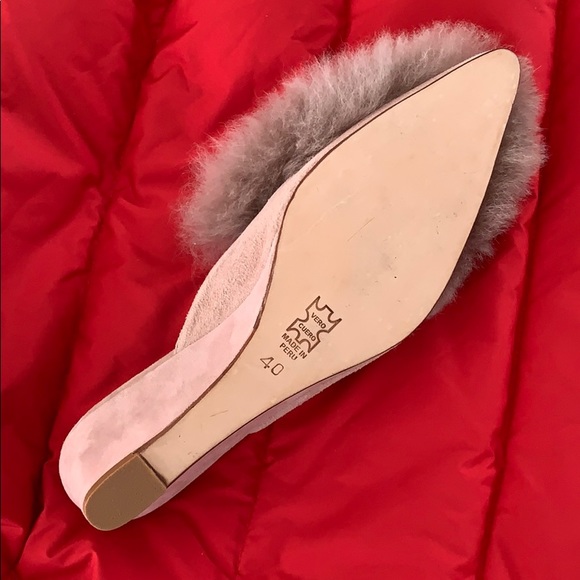 Antonia Leather Slide Alpaca Suede Wedges - Picture 4 of 6